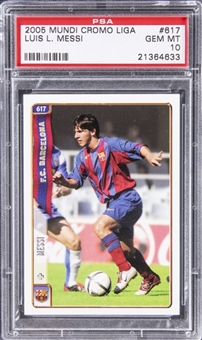 2004-05 Mundi Cromo Liga #617 Lionel Messi Rookie Card - PSA GEM MT 10